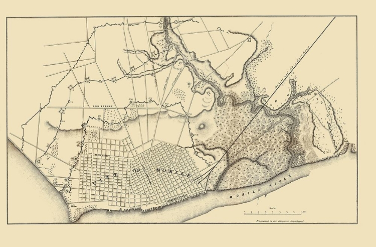 Picture of CONFEDERATE DEFENSES - BOWEN 1866