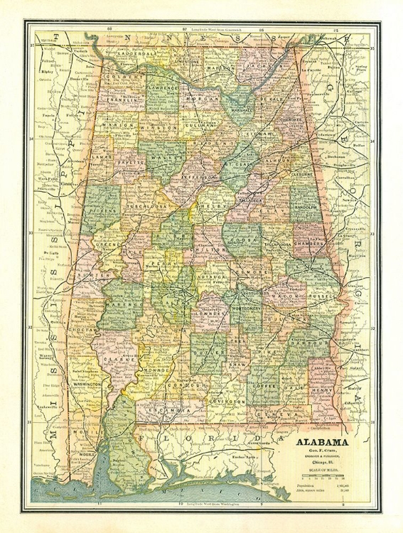 Picture of ALABAMA - CRAM 1886