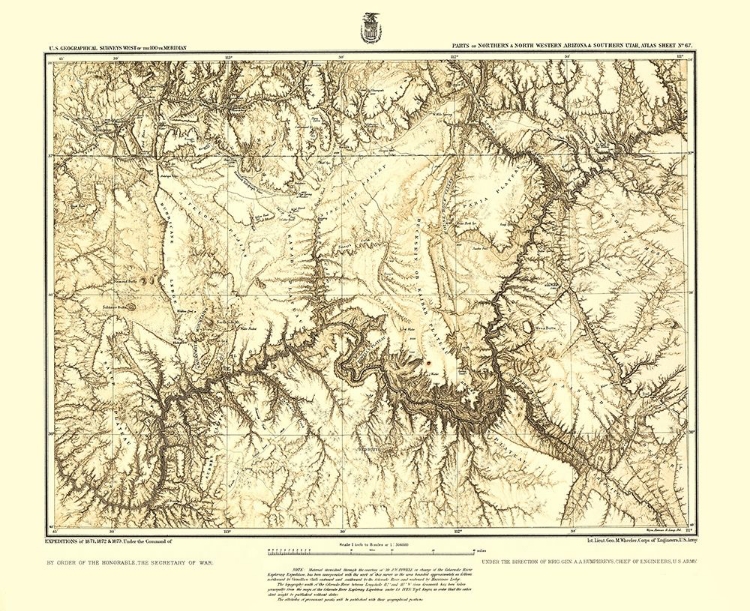 Picture of ARIZONA UTAH SHEET - USGS 1873