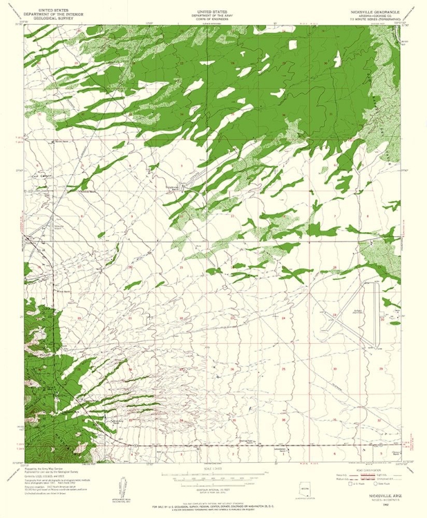 Picture of NICKSVILLE ARIZONA QUAD - USGS 1952