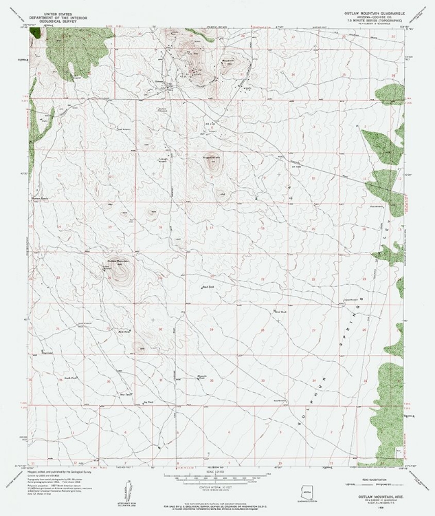 Picture of OUTLAW MOUNTAINS ARIZONA QUAD - USGS 1958