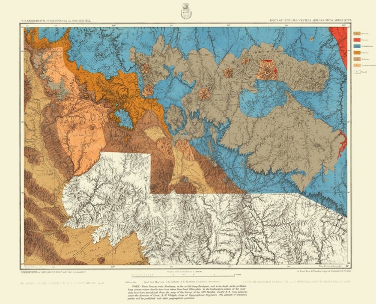 Picture of ARIZONA WEST CENTRAL ARIZONA GEOGRAPHICAL SHEET