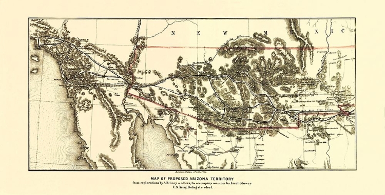 Picture of ARIZONA TERRITORY - WALLACE 1857