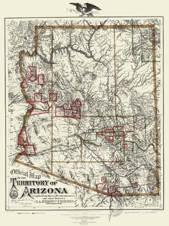 Picture of ARIZONA TERRITORY - ECKHOFF 1880