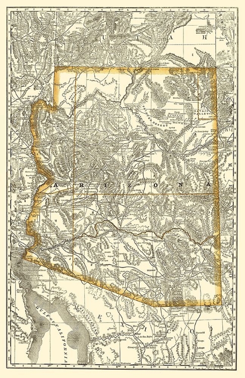 Picture of ARIZONA - RAND MCNALLY 1876