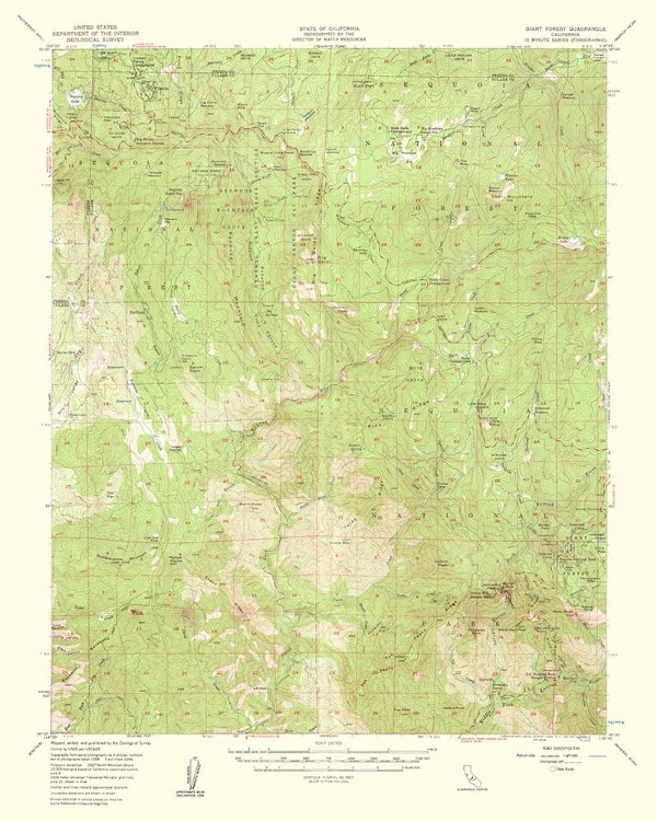 Picture of GIANT FOREST CALIFORNIA QUAD - USGS 1961