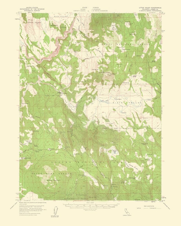 Picture of LITTLE VALLEY CALIFORNIA QUAD - USGS 1959