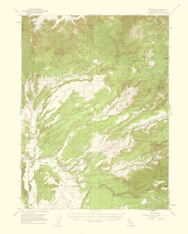 Picture of MILLVILLE CALIFORNIA QUAD - USGS 1961