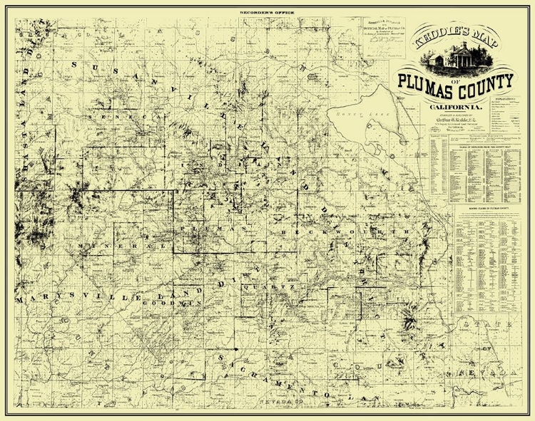 Picture of PLUMAS CALIFORNIA LANDOWNER - KEDDIE 1892