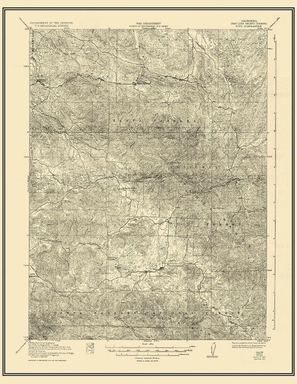 Picture of POZO CALIFORNIA QUAD - USGS 1922