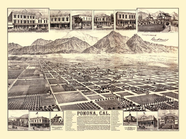 Picture of POMONA CALIFORNIA - ELLIOT 1886