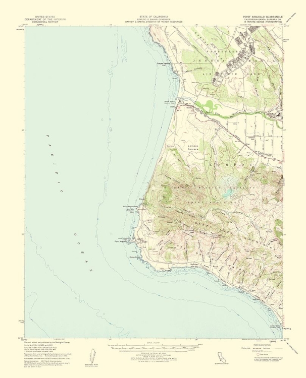 Picture of POINT ARGUELLO CALIFORNIA QUAD - USGS 1956