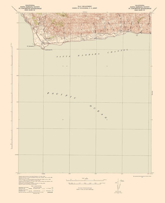 Picture of POINT CONCEPTION CALIFORNIA QUAD - USGS 1956