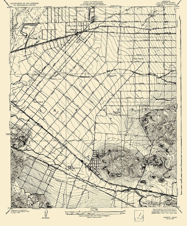 Picture of PUENTE CALIFORNIA CALIFORNIA QUAD - USGS 1927