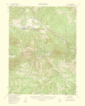 Picture of QUINCY CALIFORNIA QUAD - USGS 1956