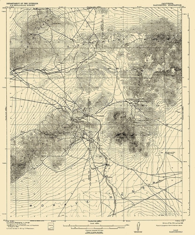 Picture of RANDSBURG CALIFORNIA QUAD - USGS 1912