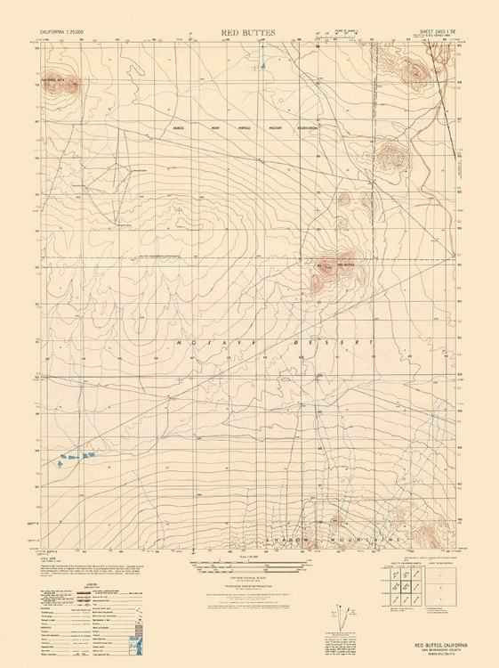 Picture of RED BUTTES SHEET - US ARMY 1947