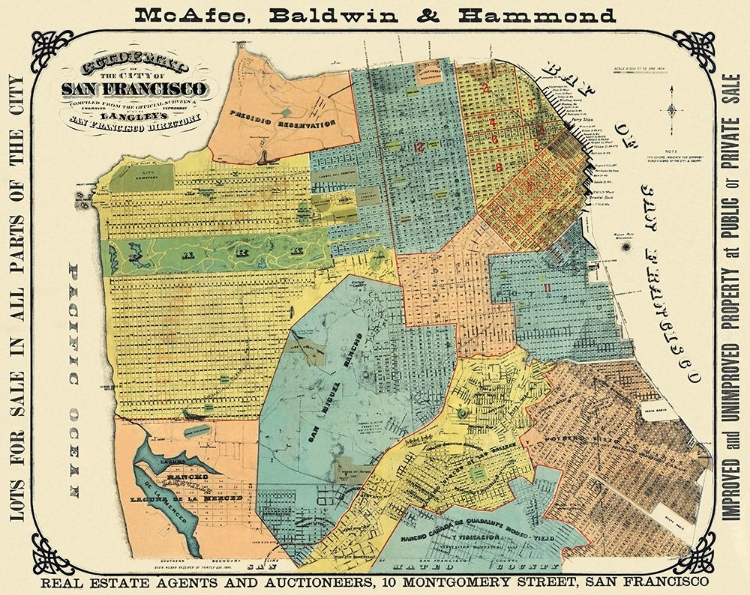 Picture of SAN FRANCISCO CALIFORNIA GUIDEMAP - WILBUR 1890