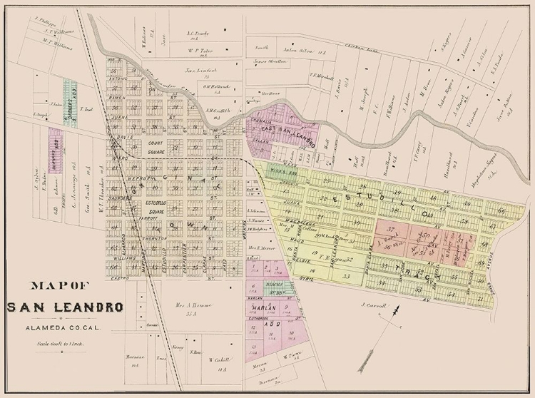 Picture of SAN LEANDRO CALIFORNIA PLAN - THOMPSON 1878