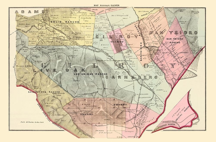 Picture of GILROY CALIFORNIA LANDOWNER - THOMPSON 1876