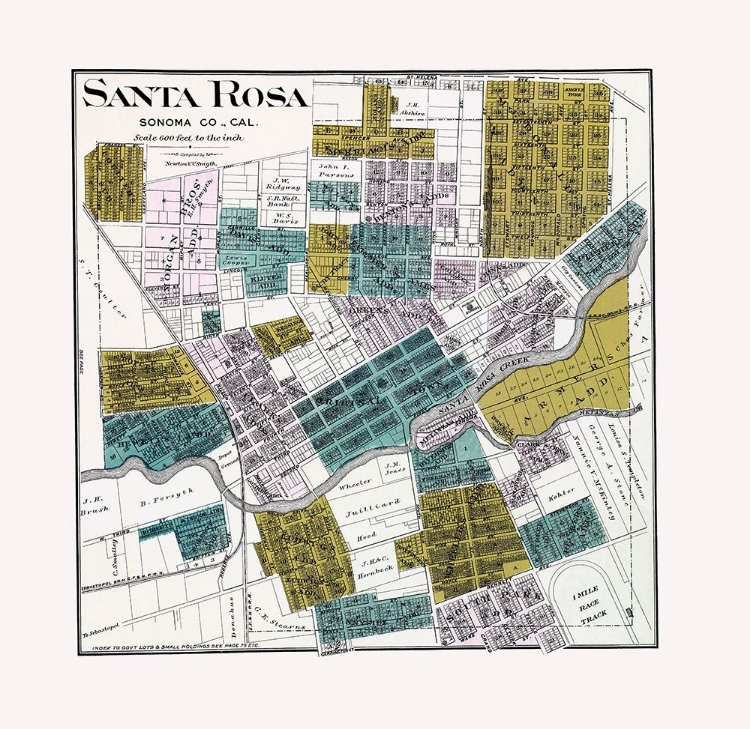 Picture of SANTA ROSA CALIFORNIA LANDOWNER - THOMPSON 1877