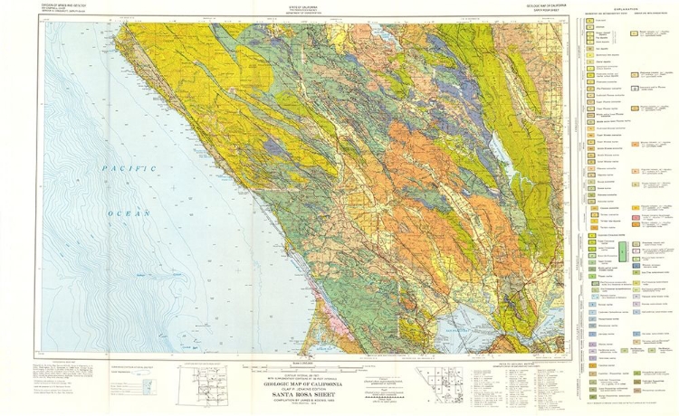 Picture of SANTA ROSA SHEET CALIFORNIA MINES - KOENIG 1958