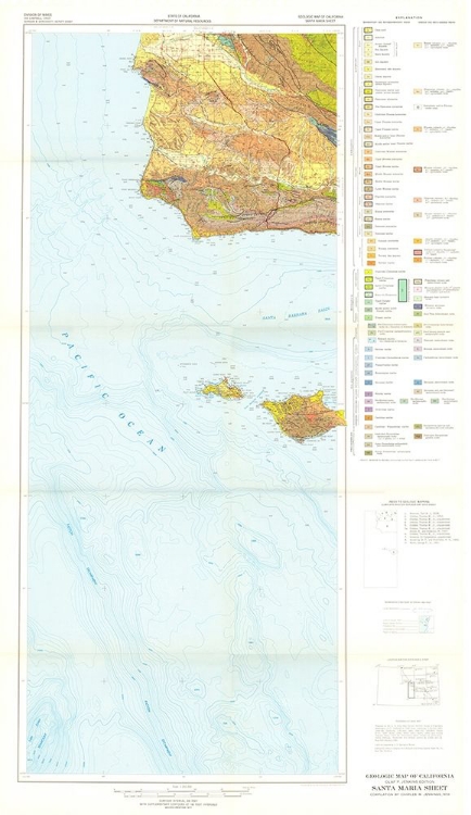 Picture of SANTA MARIA SHEET CALIFORNIA MINES - JENNINGS 1955