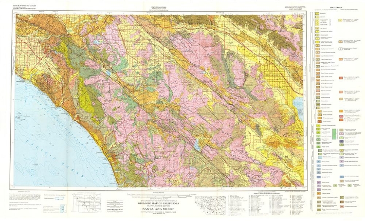 Picture of SANTA ANA SHEET CALIFORNIA MINES - ROGERS 1958