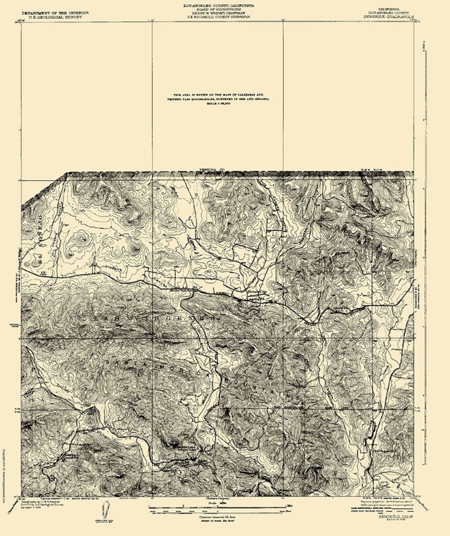 Picture of SEMINOLE CALIFORNIA QUAD - USGS 1932