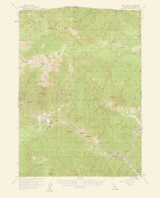 Picture of SEIAD VALLEY CALIFORNIA QUAD - USGS 1962