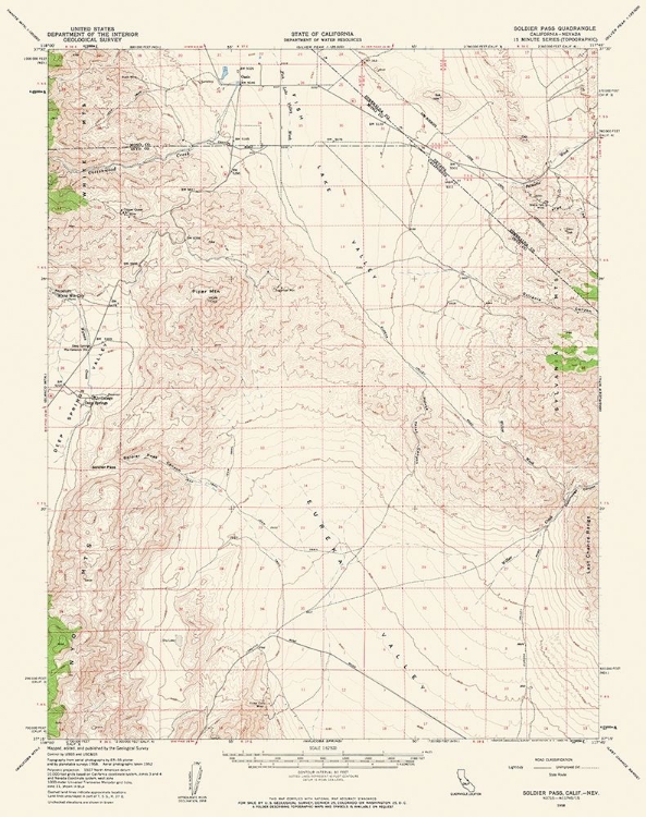 Picture of SOLDIER PASS CALIFORNIA QUAD - USGS 1958