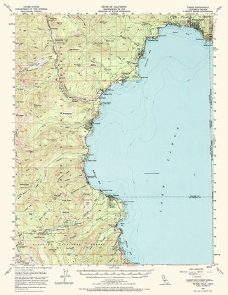 Picture of TAHOE CALIFORNIA NEVADA QUAD - USGS 1955