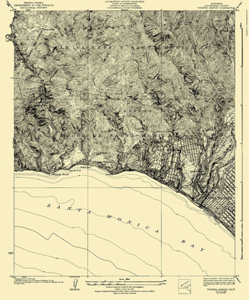 Picture of TOPANGA CANYON CALIFORNIA QUAD - USGS 1926