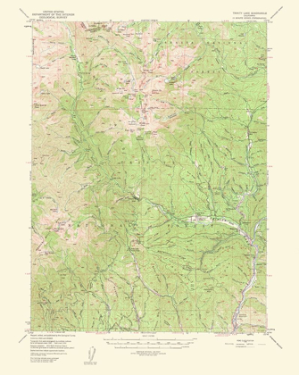 Picture of TRINITY LAKE CALIFORNIA QUAD - USGS 1956