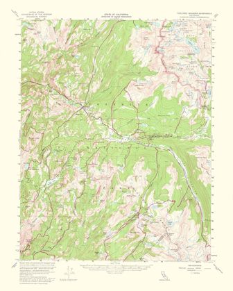 Picture of TUOLUMNE MEADOWS CALIFORNIA QUAD - USGS 1956