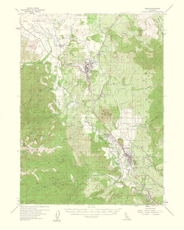 Picture of WEED CALIFORNIA QUAD - USGS 1954