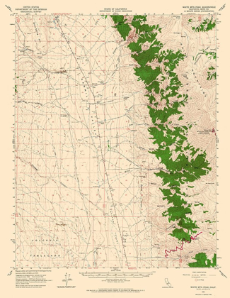 Picture of WHITE MOUNTAIN PEAK CALIFORNIA QUAD - USGS 1962