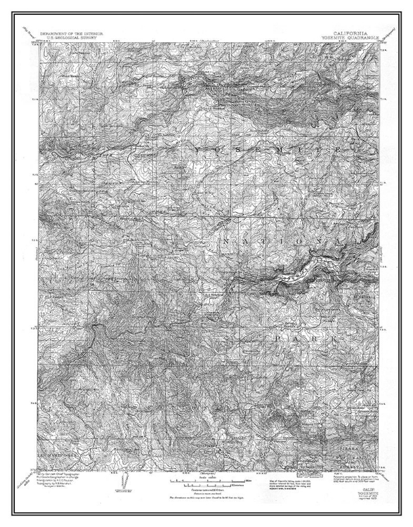 Picture of YOSEMITE CALIFORNIA QUAD - USGS 1909