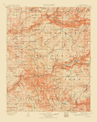 Picture of YOSEMITE CALIFORNIA QUAD - USGS 1911