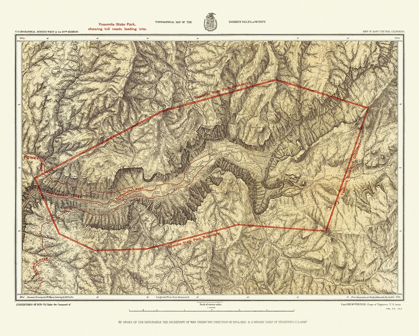 Picture of YOSEMITE CALIFORNIA QUAD - USGS 1879