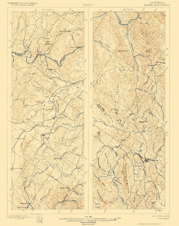 Picture of MOTHER LODE DISTRICT CALIFORNIA 1 OF 2 SHEET