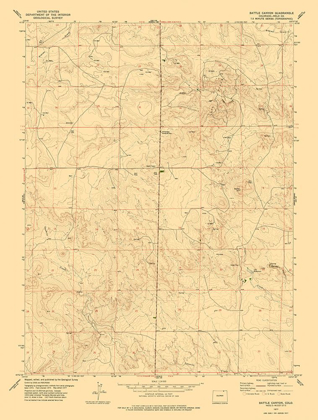 Picture of BATTLE CANYON COLORADO QUAD - USGS 1977