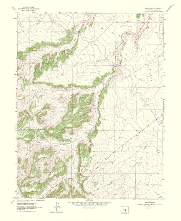 Picture of BEULAH COLORADO QUAD - USGS 1965