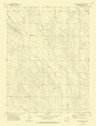 Picture of CHALK BLUFFS SW COLORADO QUAD - USGS 1972