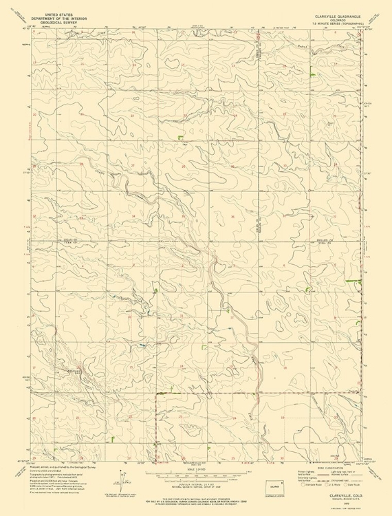 Picture of CLARKVILLE COLORADO QUAD - USGS 1972