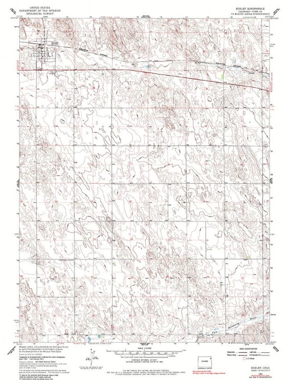 Picture of ECKLEY COLORADO QUAD - USGS 1961