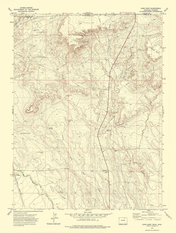 Picture of CARR EAST COLORADO QUAD - USGS 1972