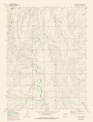 Picture of CATTLE GULCH COLORADO QUAD - USGS 1978