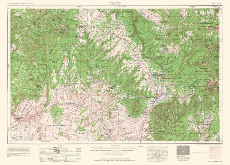 Picture of CORTEZ COLORADO QUAD - USGS 1961