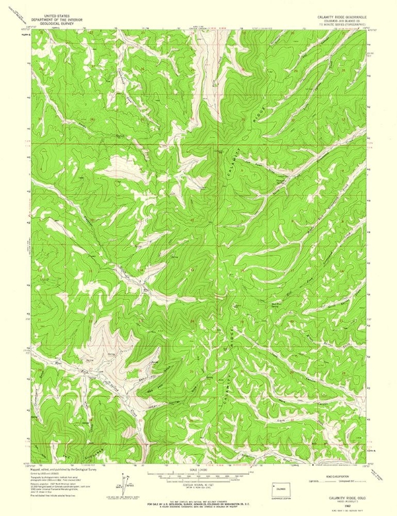 Picture of CALAMITY RIDGE COLORADO QUAD - USGS 1962